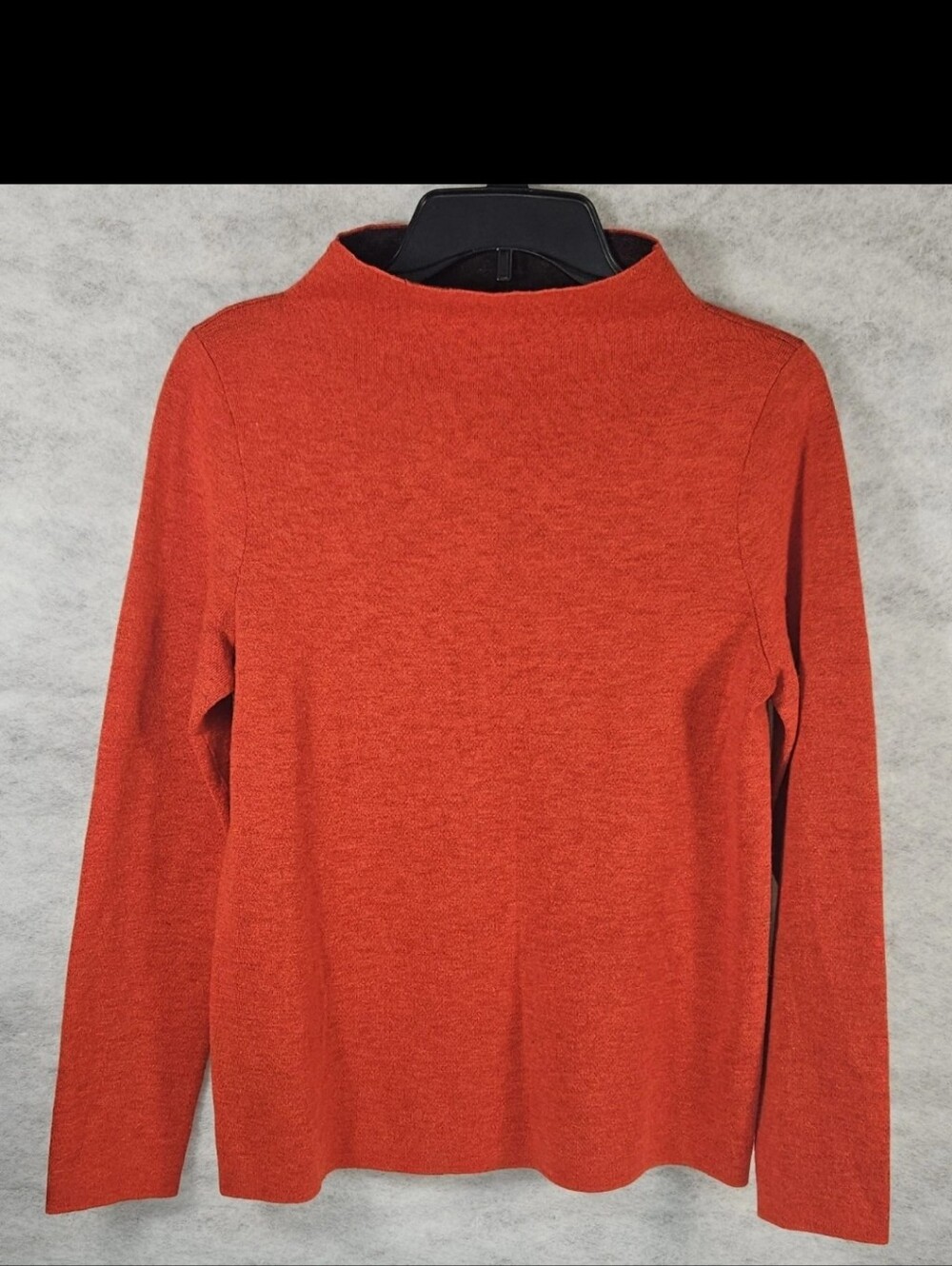 Eileen Fisher Women's Mock Neck Top Bright Red Wool/Alpaca Blend Size XS